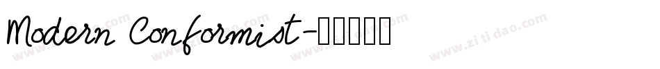 Modern Conformist字体转换